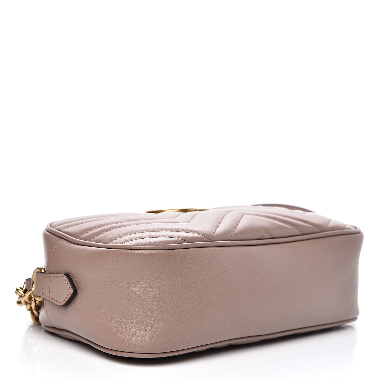 Calfskin Matelasse Small GG Marmont Chain Shoulder Bag Porcelain Rose