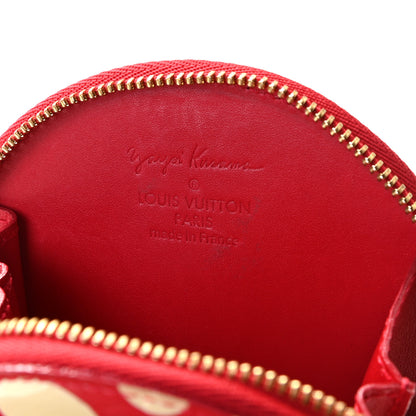 Louis Vuitton Vernis Kusama Infinity Dots Chapeau Coin Purse Red 6 of 10
