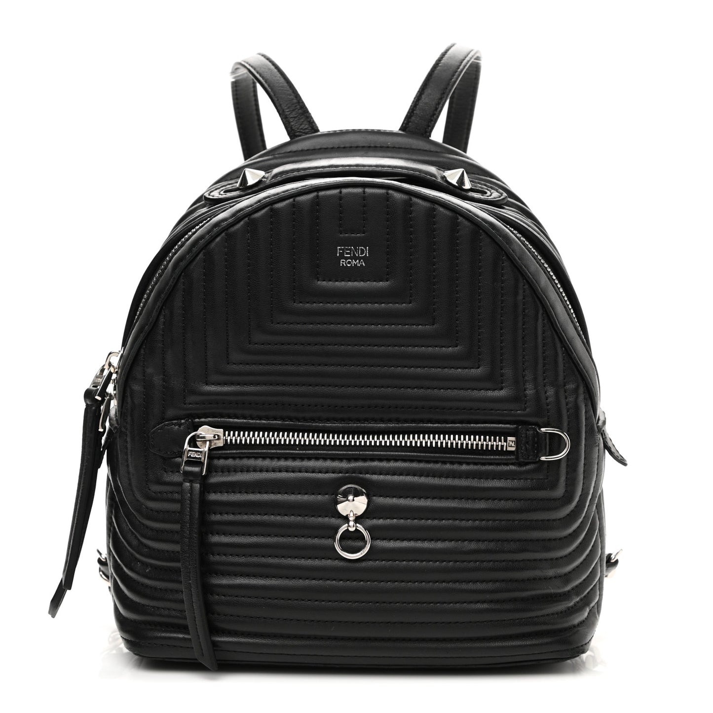 Shiny Nappa Trapuntata Mini Backpack Black