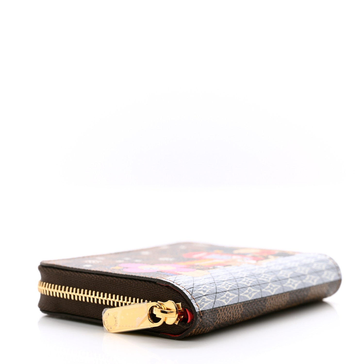 Louis Vuitton Damier Ebene 2021 Christmas Animation London Zippy Coin Purse Red 4 of 7