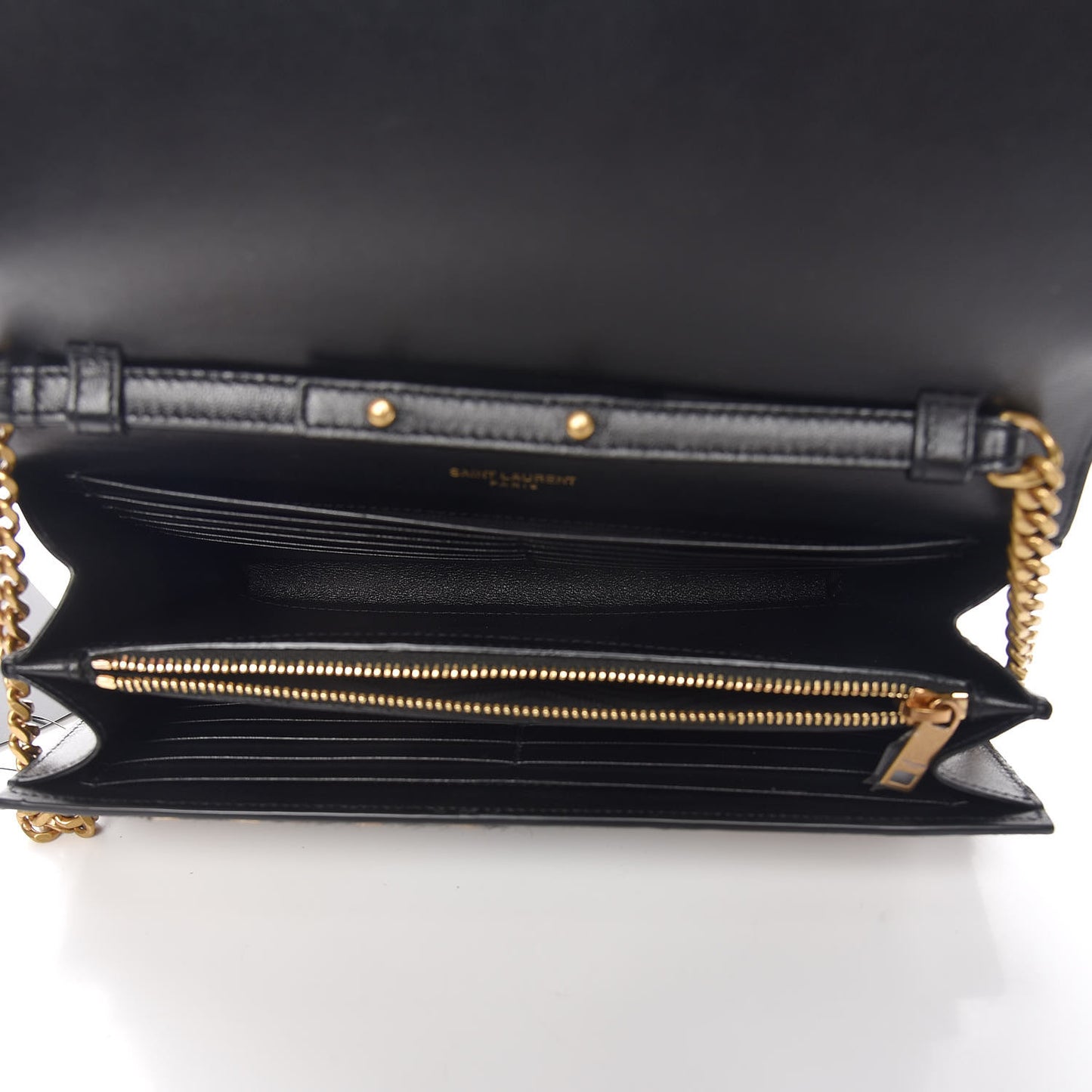 Calf Hair Monogram Chain Wallet Leopard
