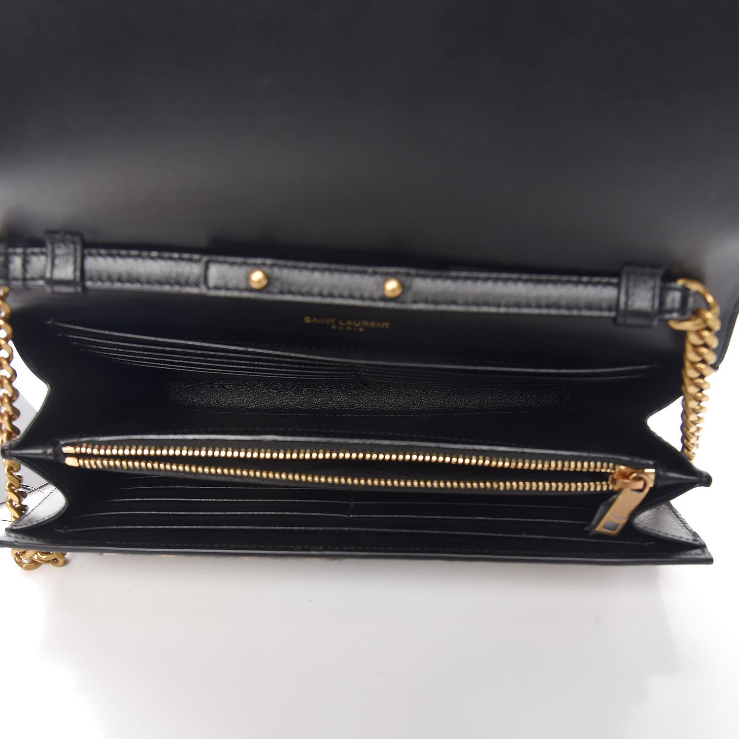 Saint Laurent Calf Hair Monogram Chain Wallet Leopard 5 of 12