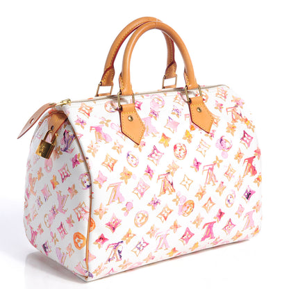 Louis Vuitton Watercolor Aquarelle Speedy 30 White 3 of 8