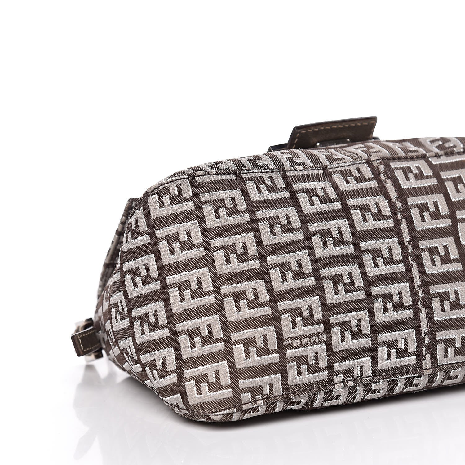 Fendi Zucchino Vachetta Mini Mama Baguette Caffe Argilla Canna di Fucile 8 of 9