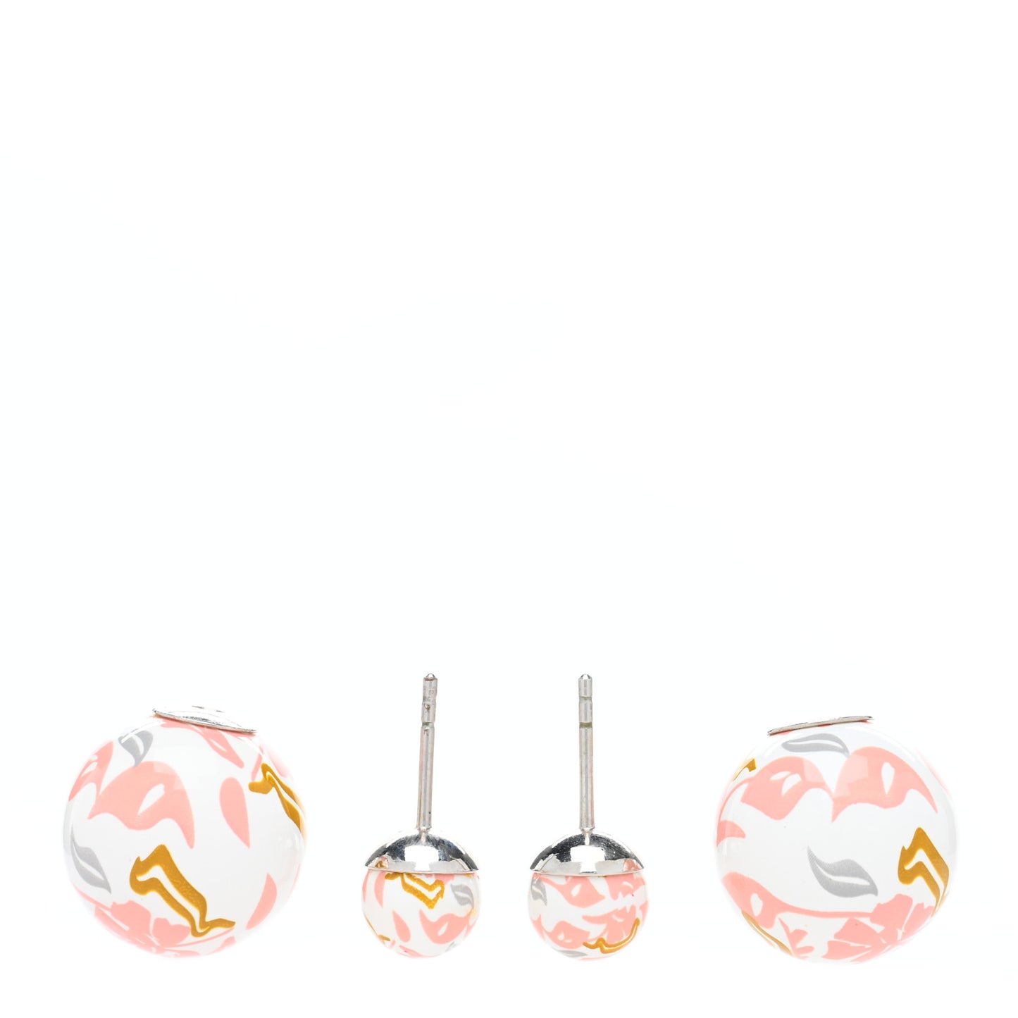 Printed Floral Mise En Dior Tribal Earrings Pink