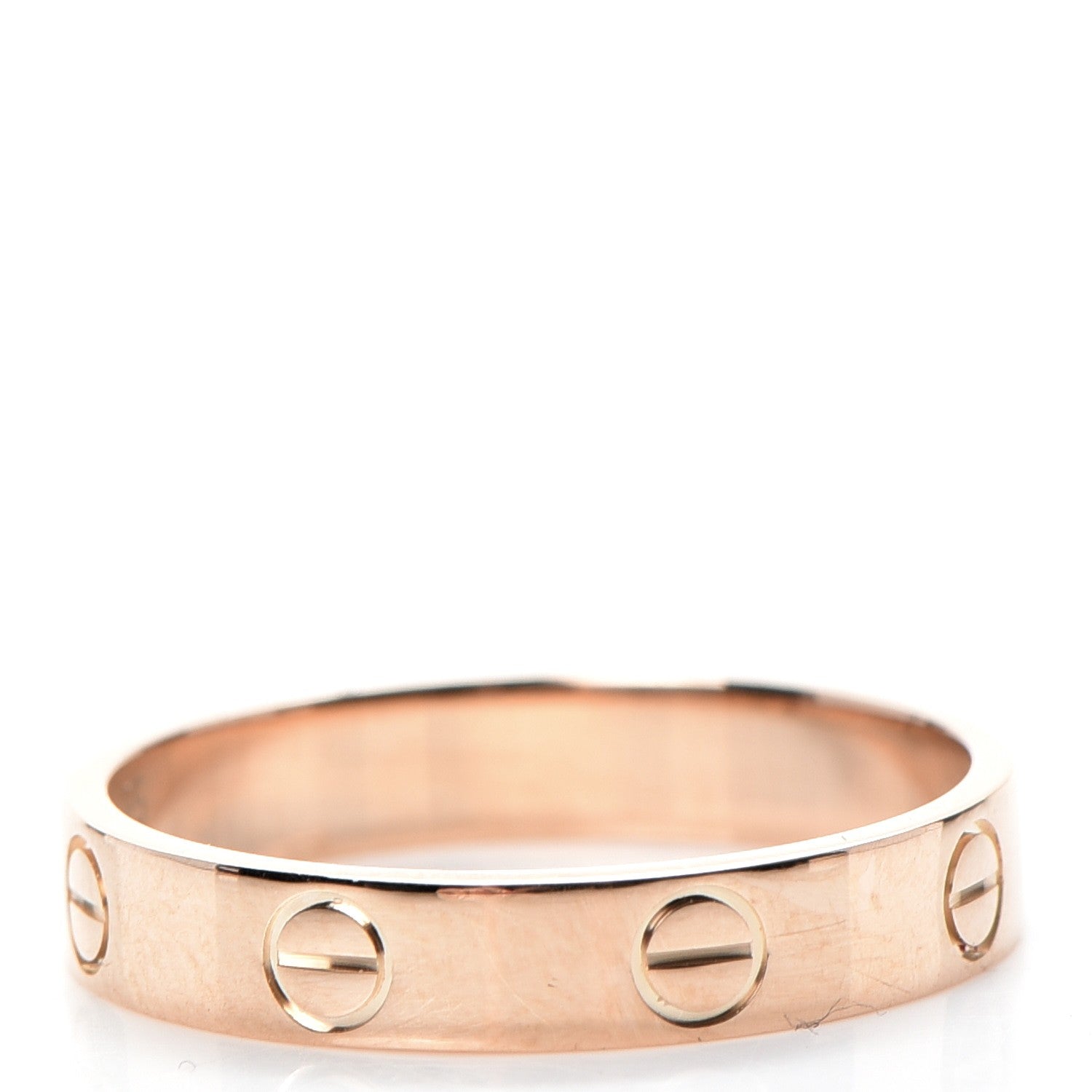 Cartier 18K Pink Gold 3.5mm LOVE Wedding Band Ring 56 7.5 3 of 5