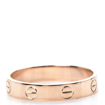 Cartier 18K Pink Gold 3.5mm LOVE Wedding Band Ring 56 7.5 3 of 5