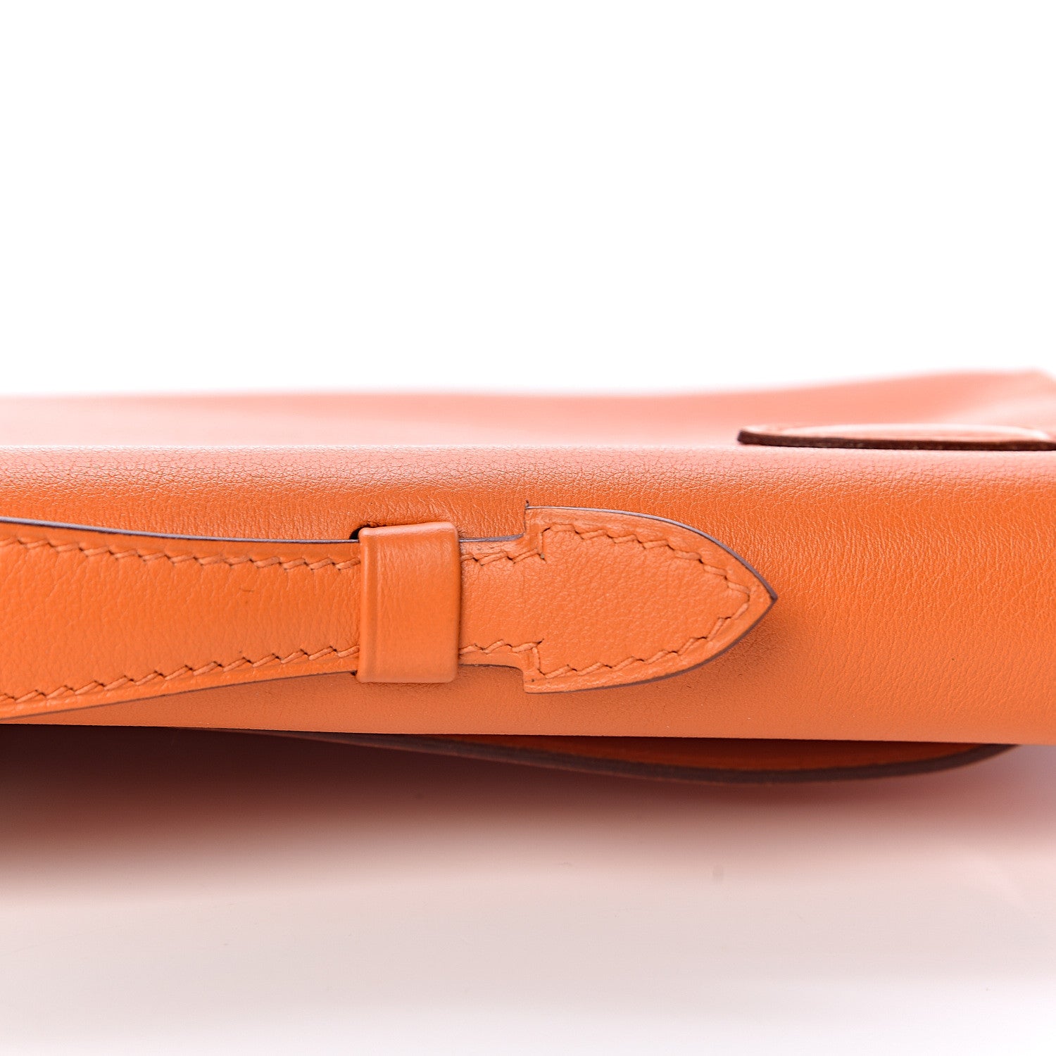 Hermes Swift Kelly Longue Clutch Pochette Orange 27 of 29