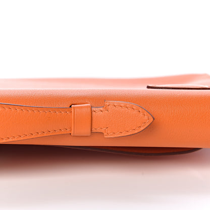 Hermes Swift Kelly Longue Clutch Pochette Orange 27 of 29