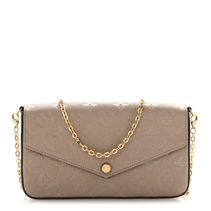 Louis Vuitton Empreinte Pochette Felicie Chain Wallet Tourterelle 1 of 10