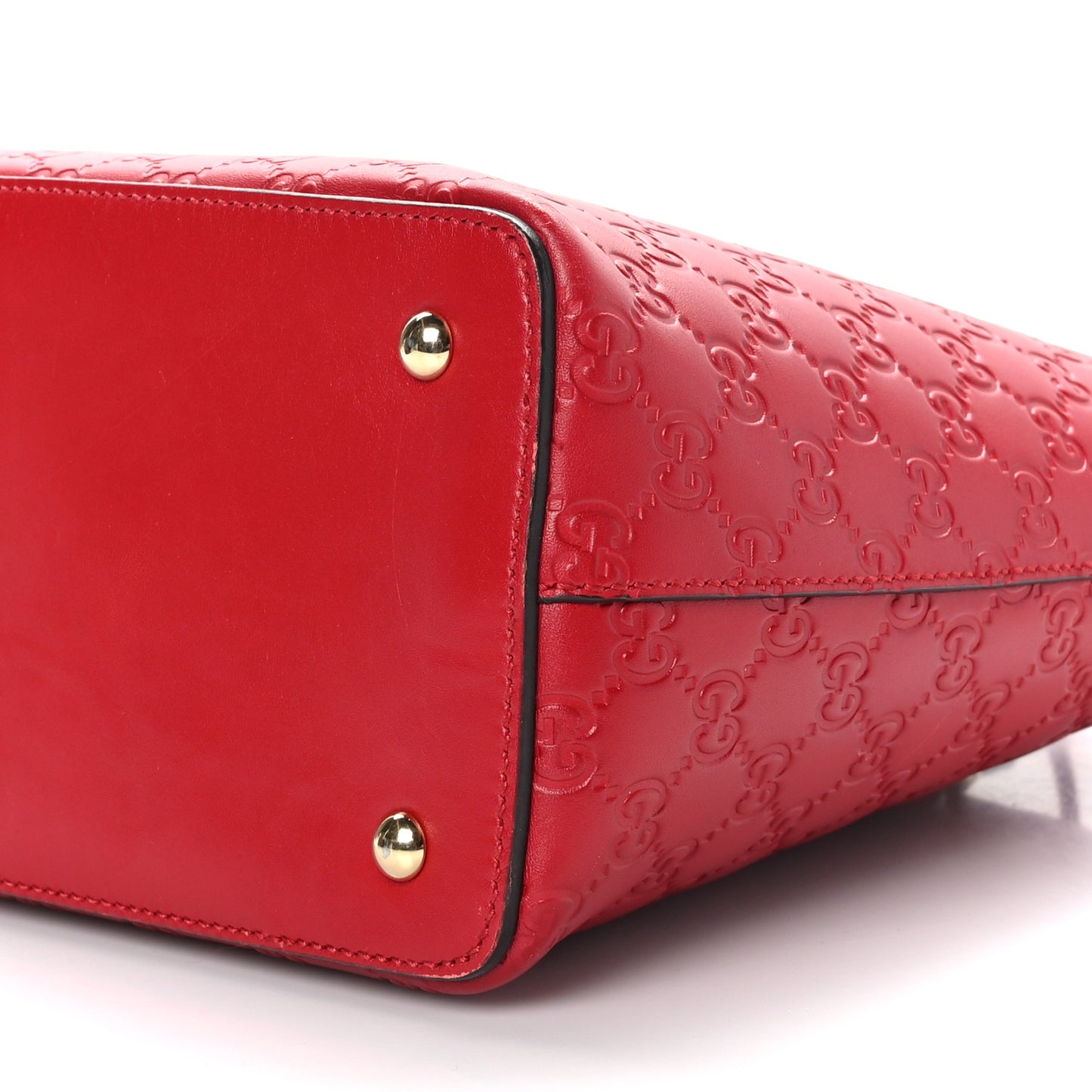 Guccissima Linea A Foldover Tote Red