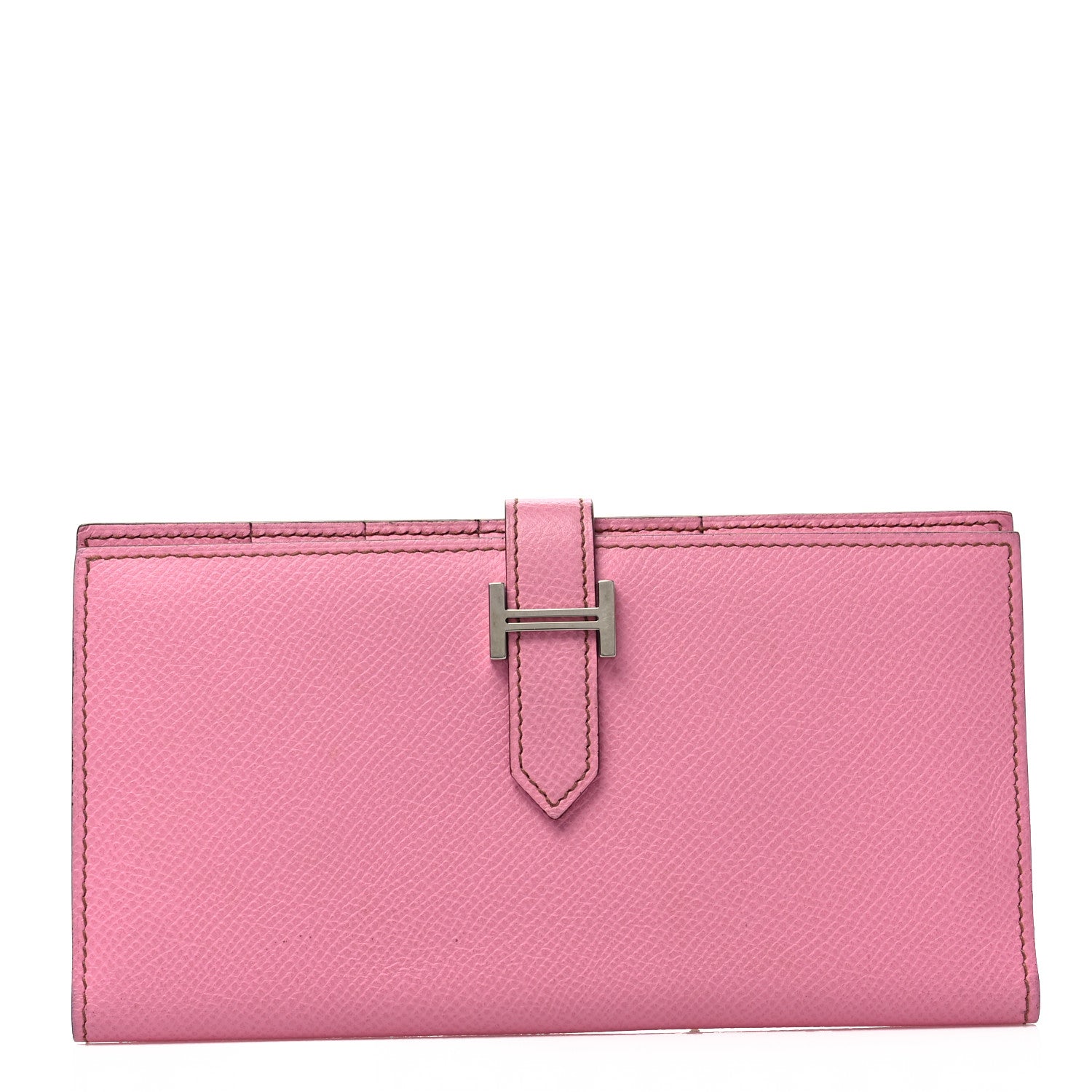Hermes Epsom Bearn Gusset Wallet 5P Pink 1 of 7