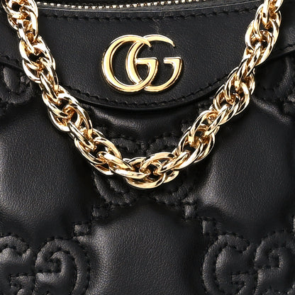 Gucci Calfskin GG Matelasse Chain Handbag Black Natural 9 of 11