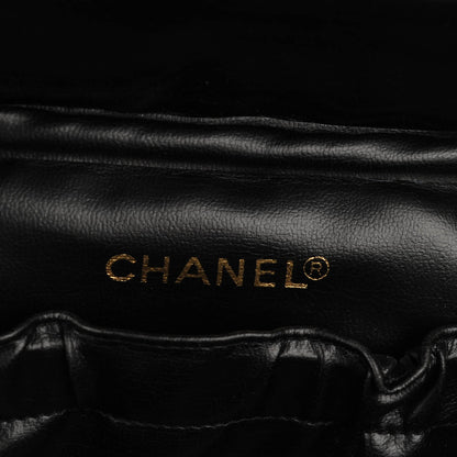 Chanel Lambskin Vanity Cosmetic Case Black 7 of 9