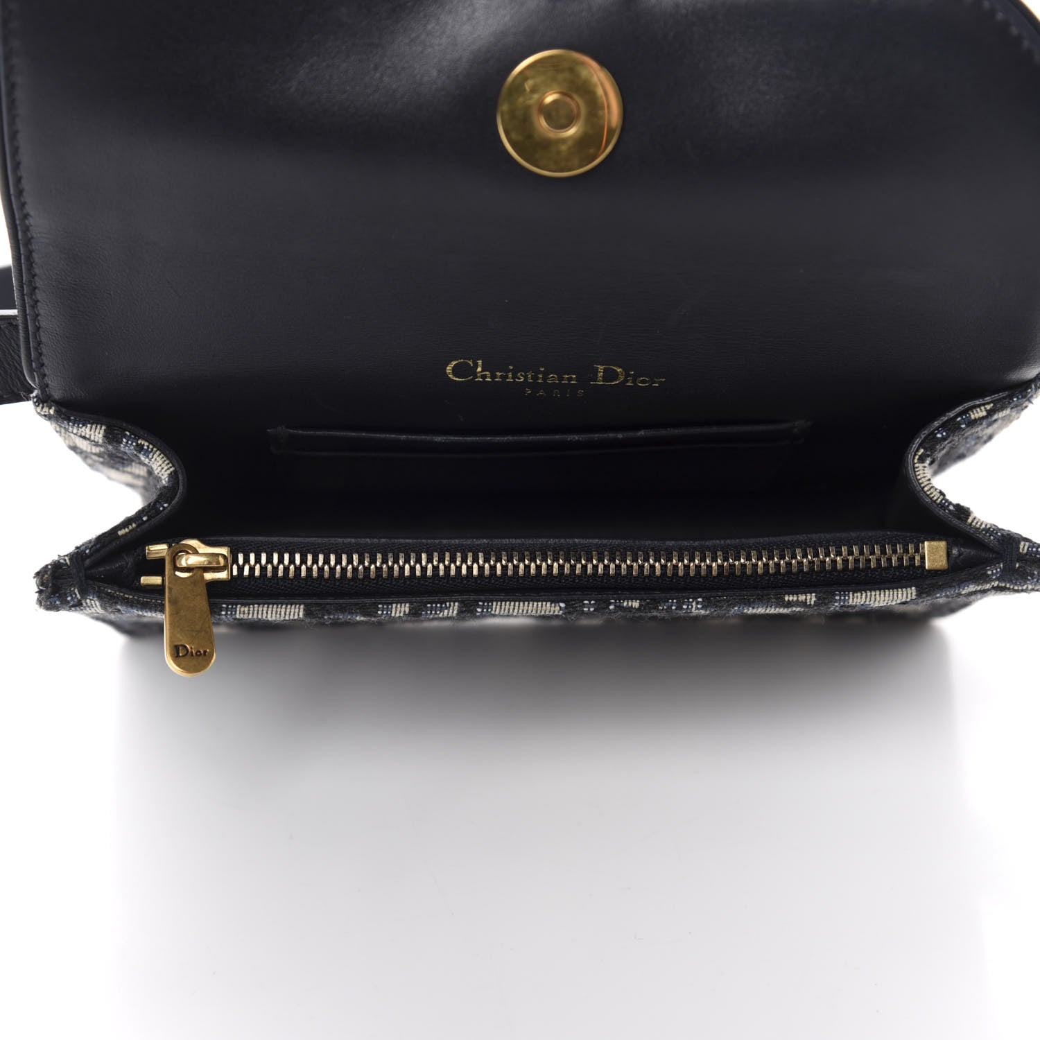 Christian Dior Oblique Saddle Belt Bag Blue 5 of 12