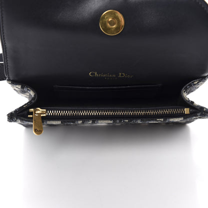 Christian Dior Oblique Saddle Belt Bag Blue 5 of 12