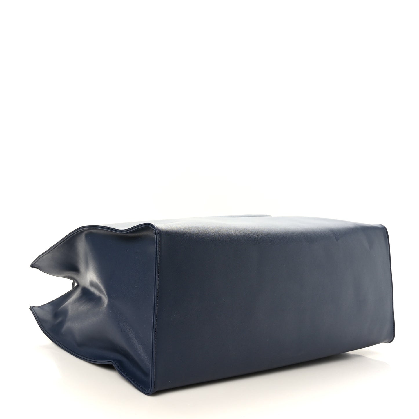 Vegan Leather Large Shopping Bag Navy