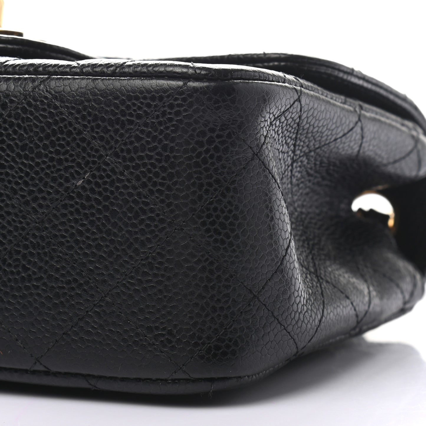Caviar Quilted Mini Square Flap Black