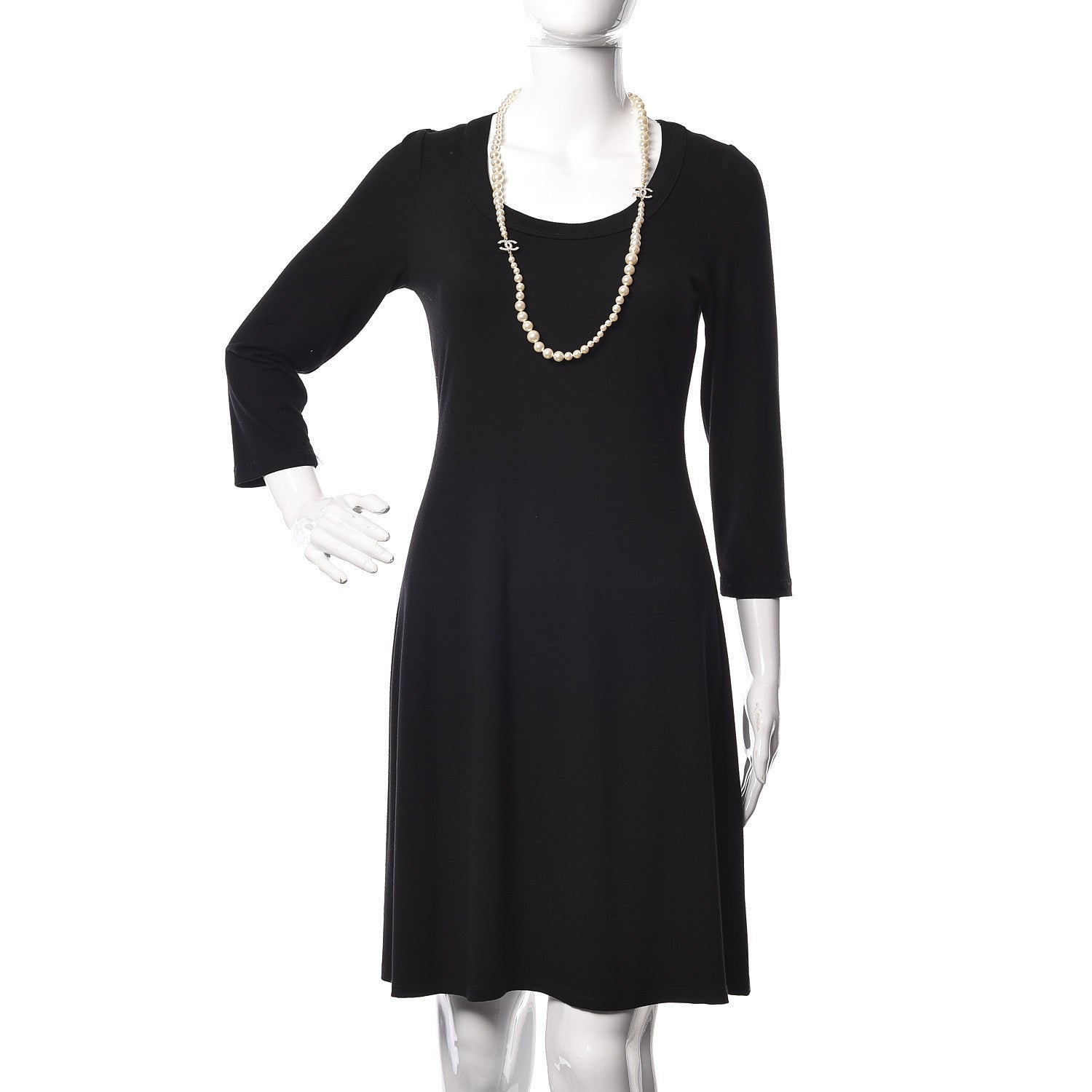 Chanel Graduated Pearl CC Long Necklace Light Gold 2 of 6