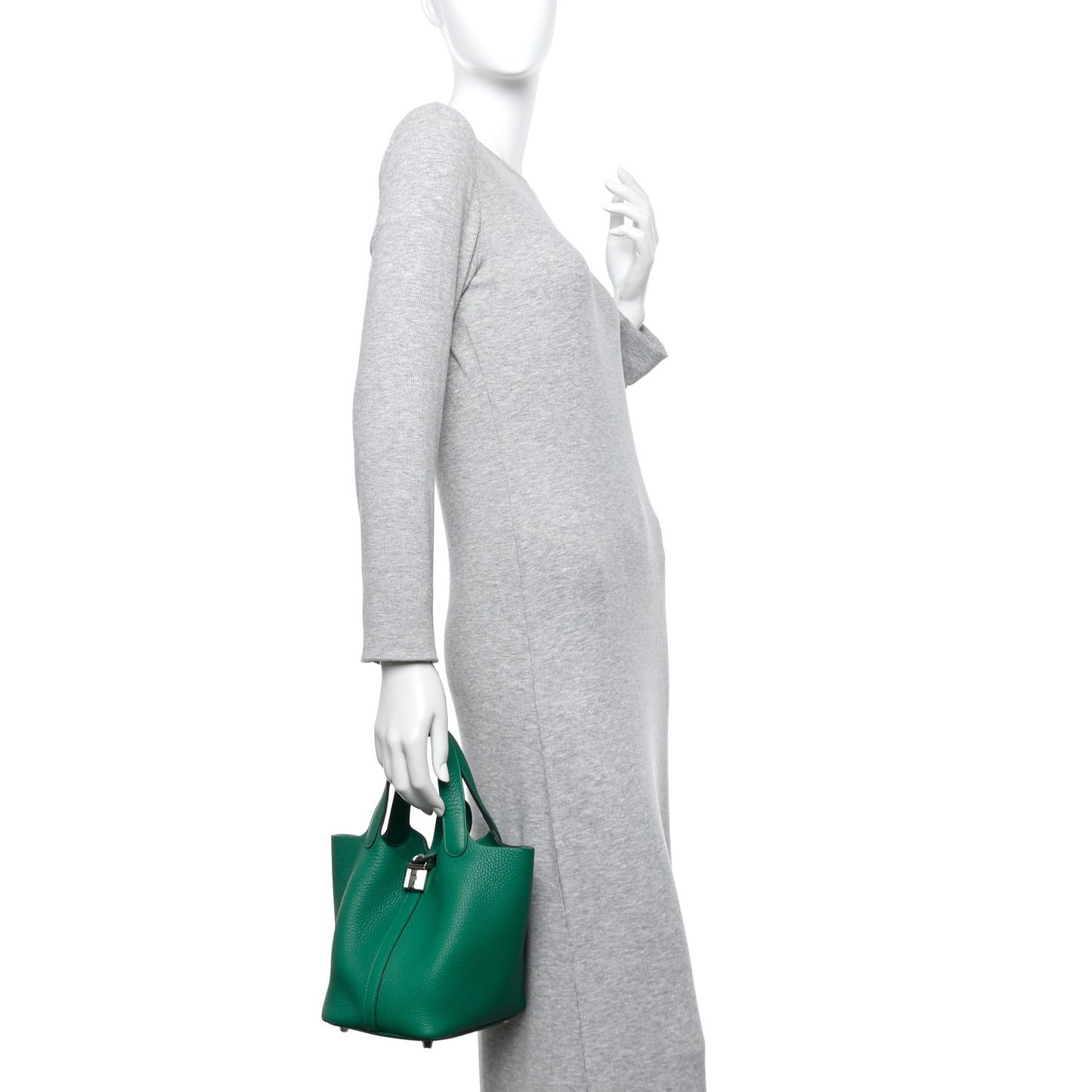 Taurillon Clemence Picotin Lock 18 PM Vert Vertigo