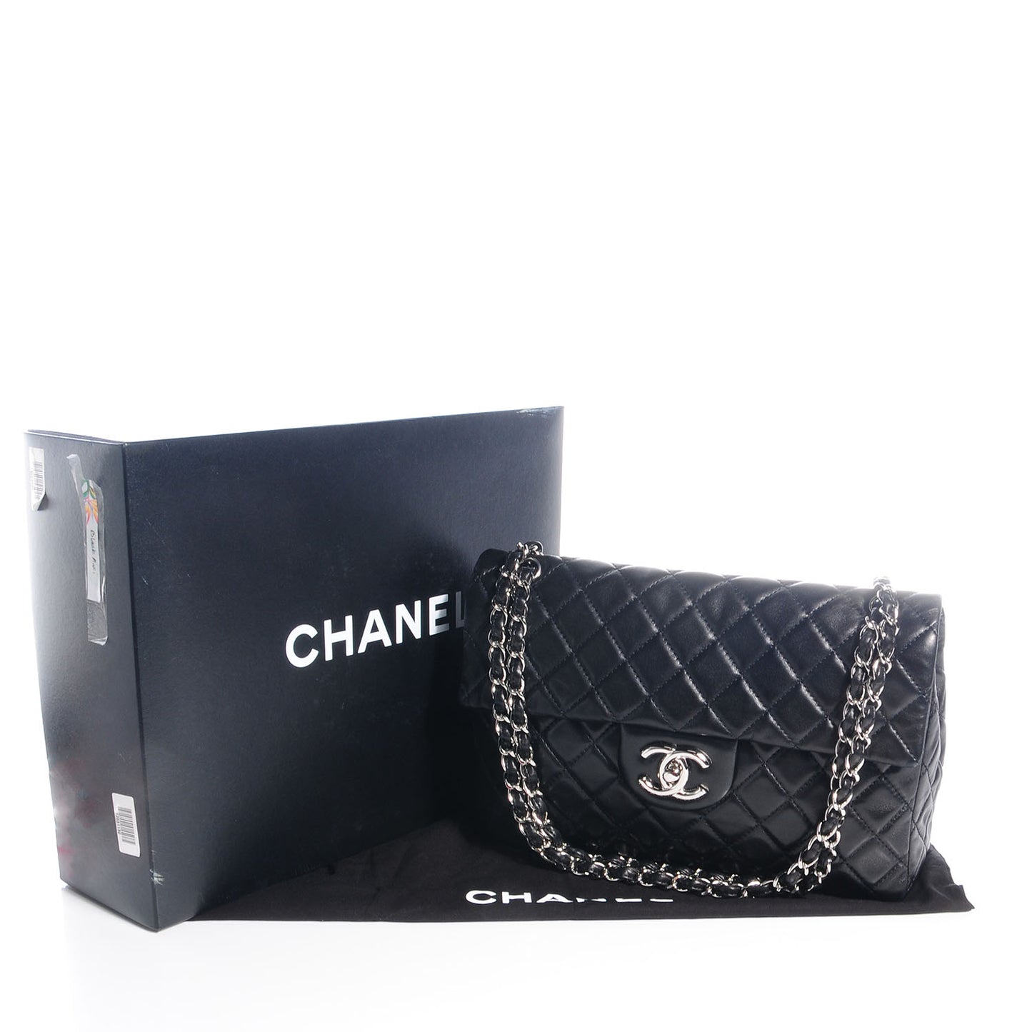 Lambskin Maxi Single Flap Black