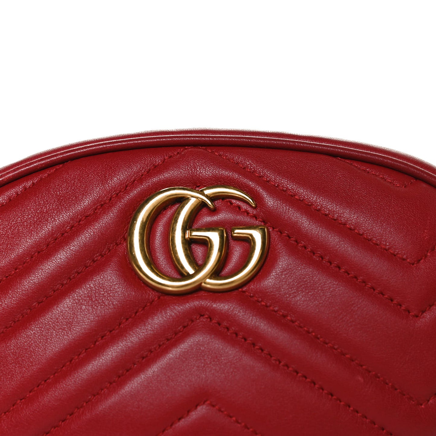 Calfskin Matelasse GG Marmont Belt Bag 85 34 Hibiscus Red