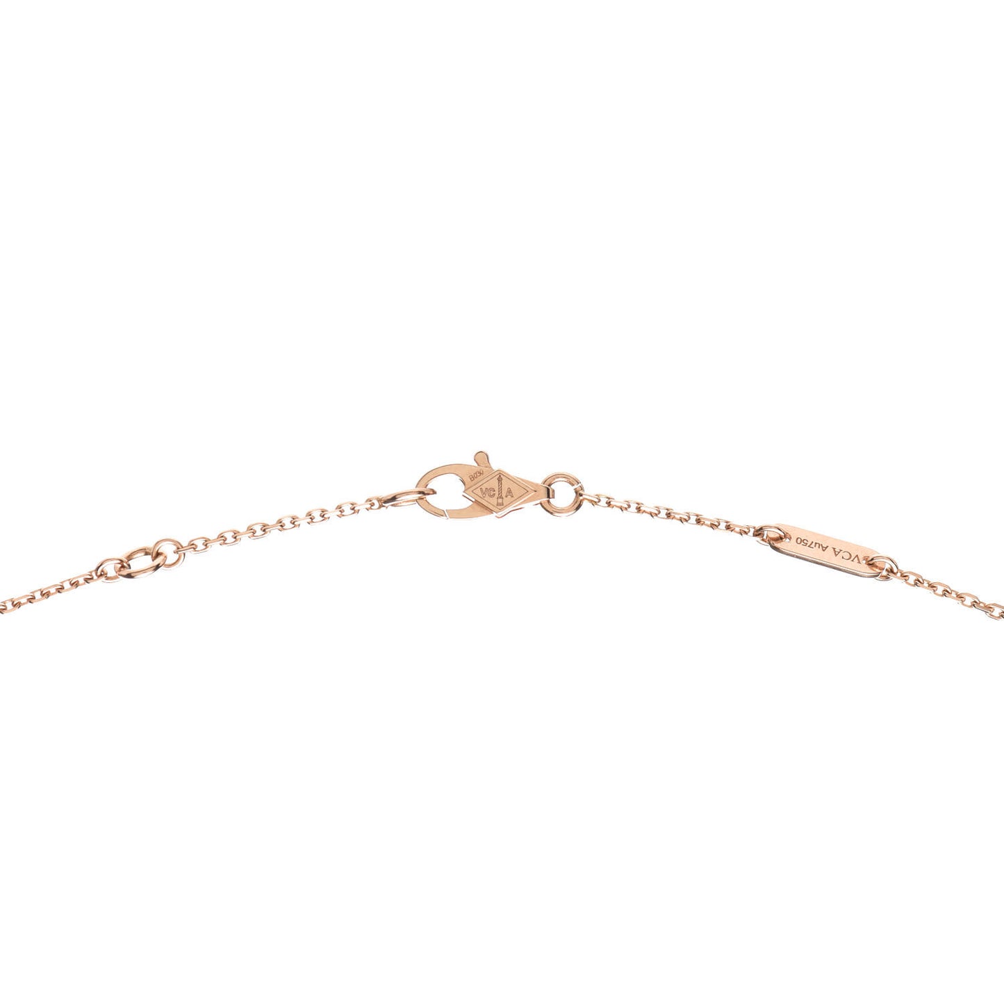 18K Rose Gold Carnelian Sweet Alhambra Pendant Necklace
