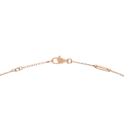 Van Cleef & Arpels 18K Rose Gold Carnelian Sweet Alhambra Pendant Necklace 4 of 7