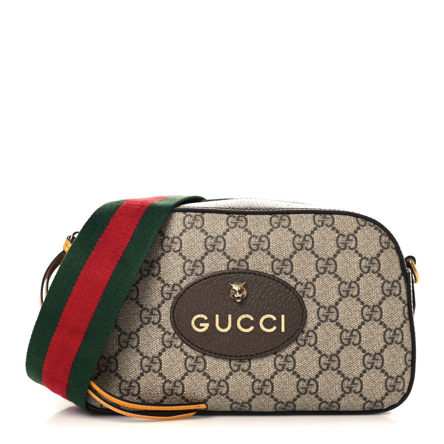 Gucci GG Supreme Monogram Web Neo Vintage Shoulder Bag Beige New Acero Crop 1 of 11