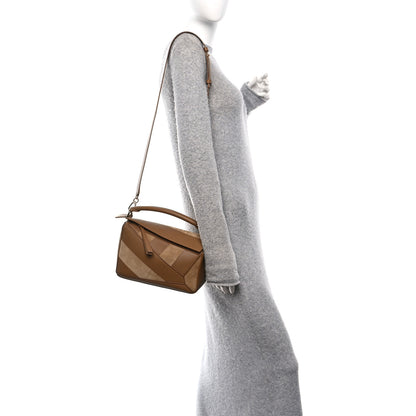 Loewe Calfskin Suede Small Puzzle Bag Oak 2 of 12