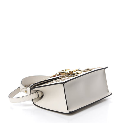 Gucci Calfskin Animal Studs Mini Sylvie Top Handle Bag White 4 of 11
