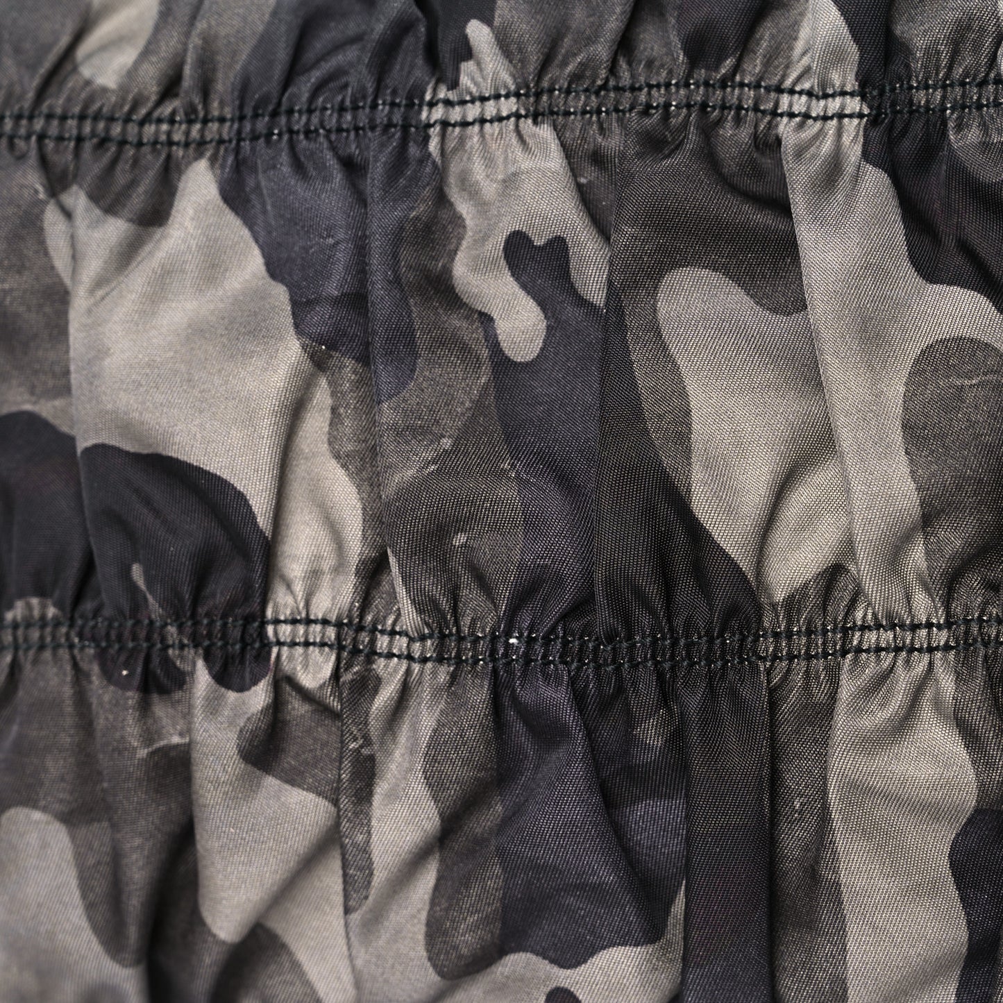 Tessuto Nylon Gaufre Camouflage Tote Fumo