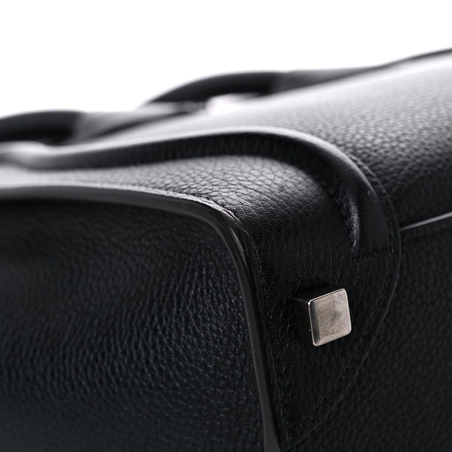 Drummed Calfskin Micro Luggage Black
