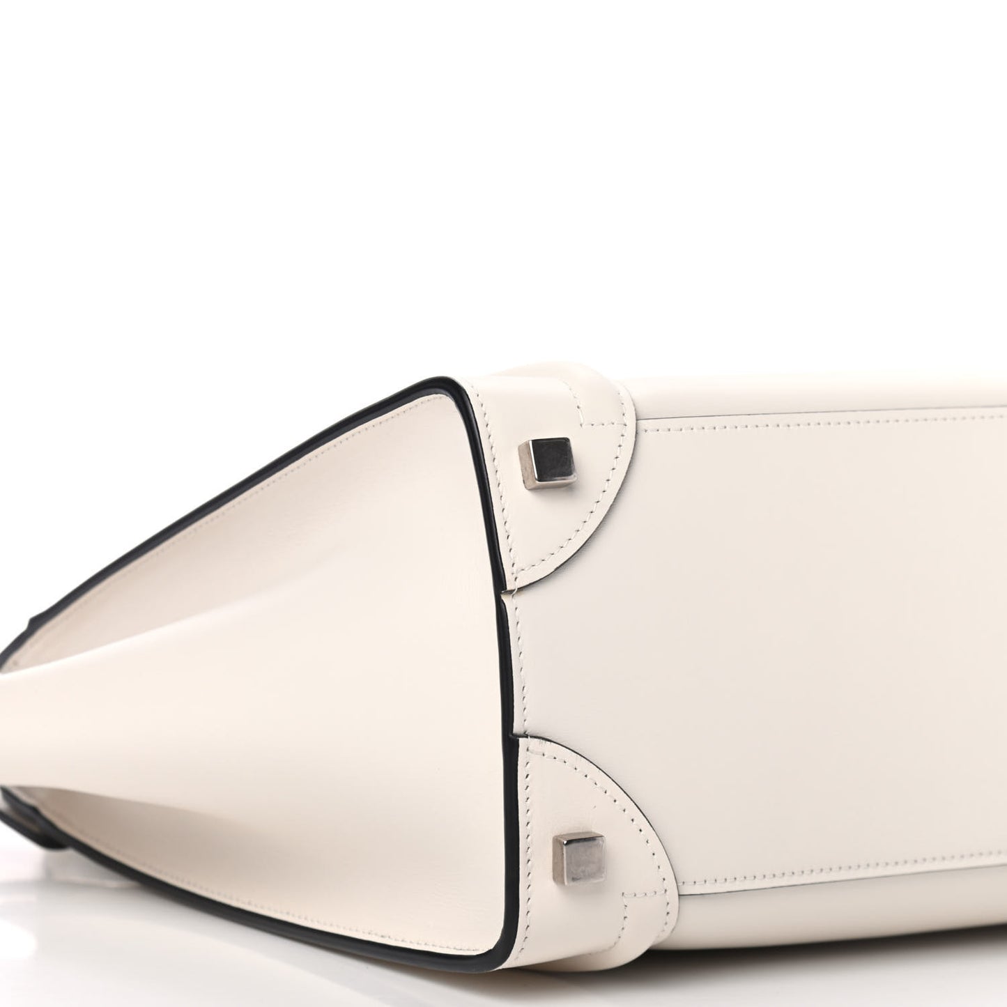 Smooth Calfskin Micro Luggage White