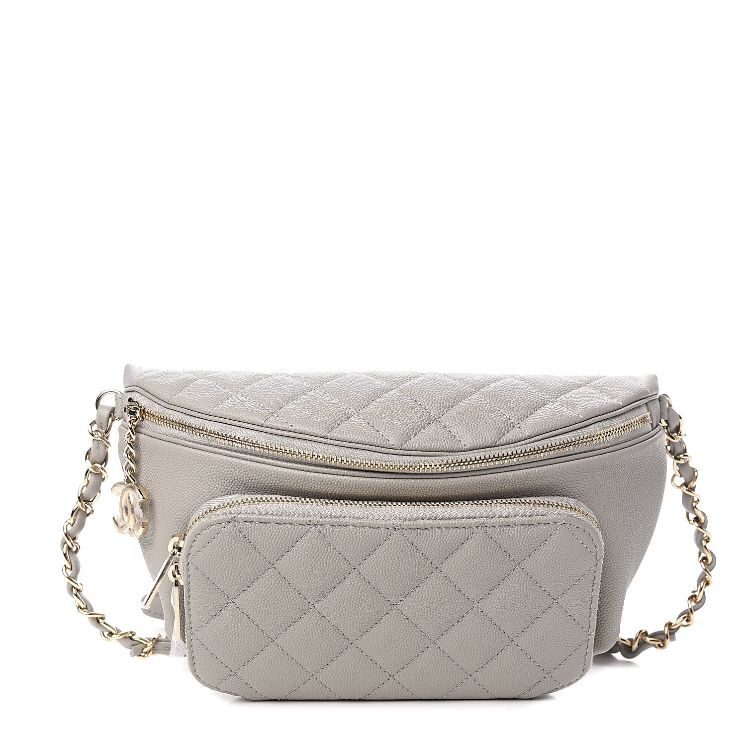 Chanel Caviar Quilted Business Affinity Waist Bag Grey 1 of 10