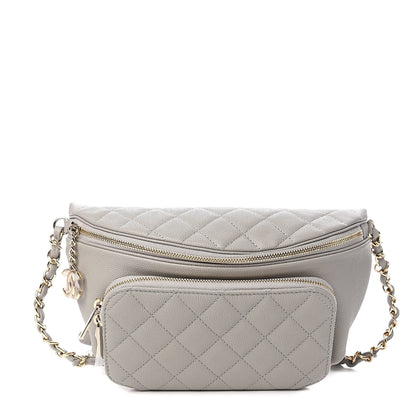 Chanel Caviar Quilted Business Affinity Waist Bag Grey 1 of 10