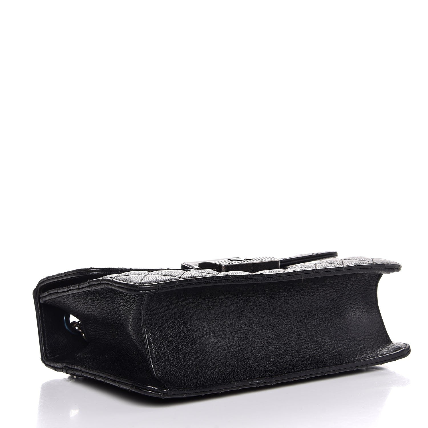 Chanel Goatskin Quilted Small CC University Top Handle Flap Black 4 of 11