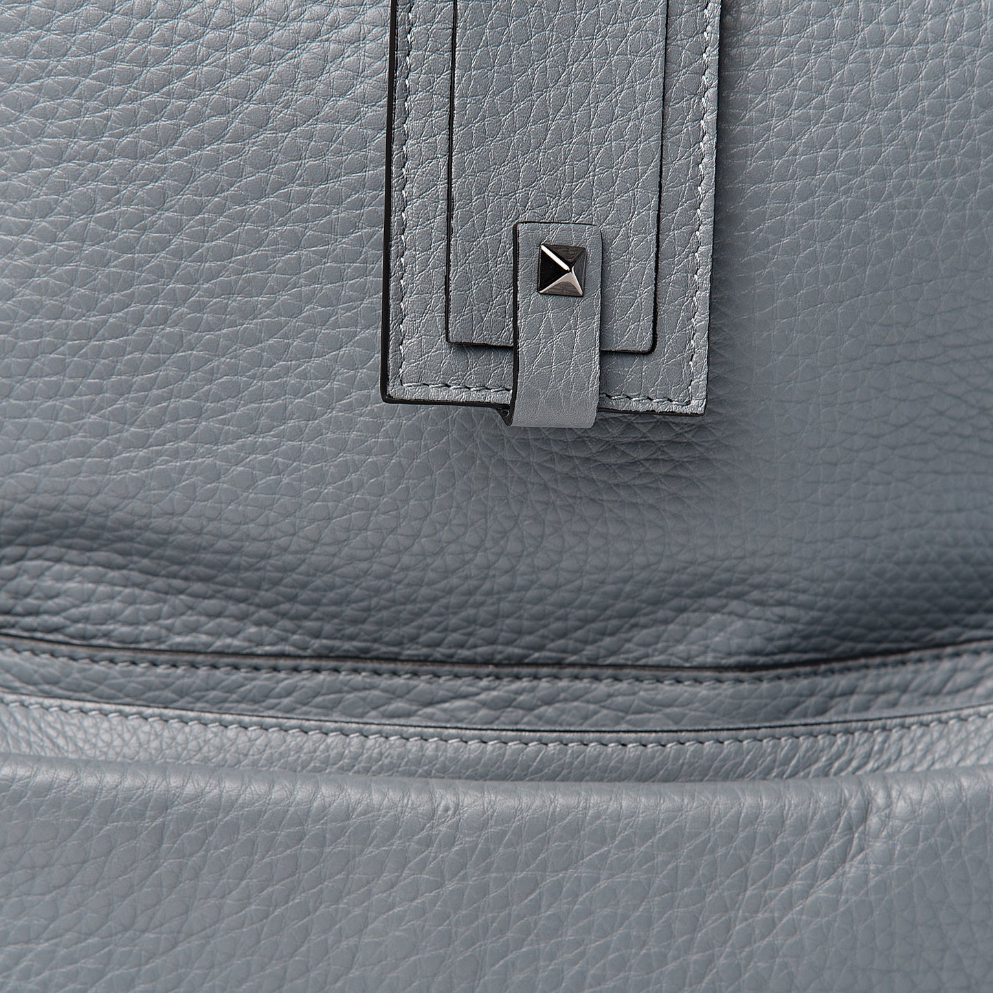 Grained Calfskin Rockstud Backpack Blue