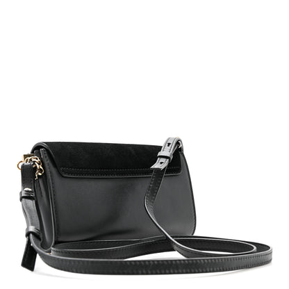 Chloe Suede Calfskin Mini Faye Shoulder Bag Black 3 of 11