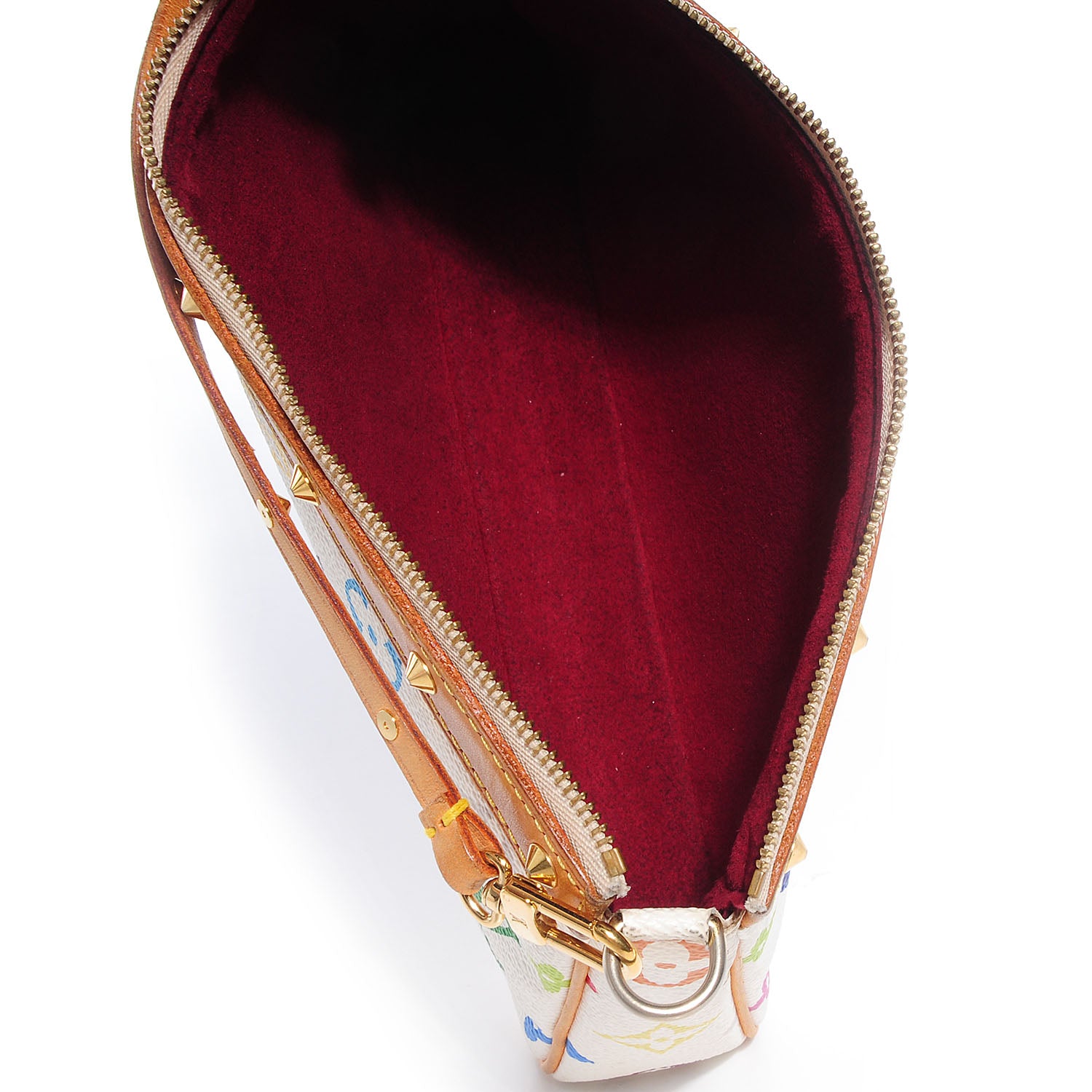 Louis Vuitton Monogram Multicolor Pochette Accessories White 7 of 8