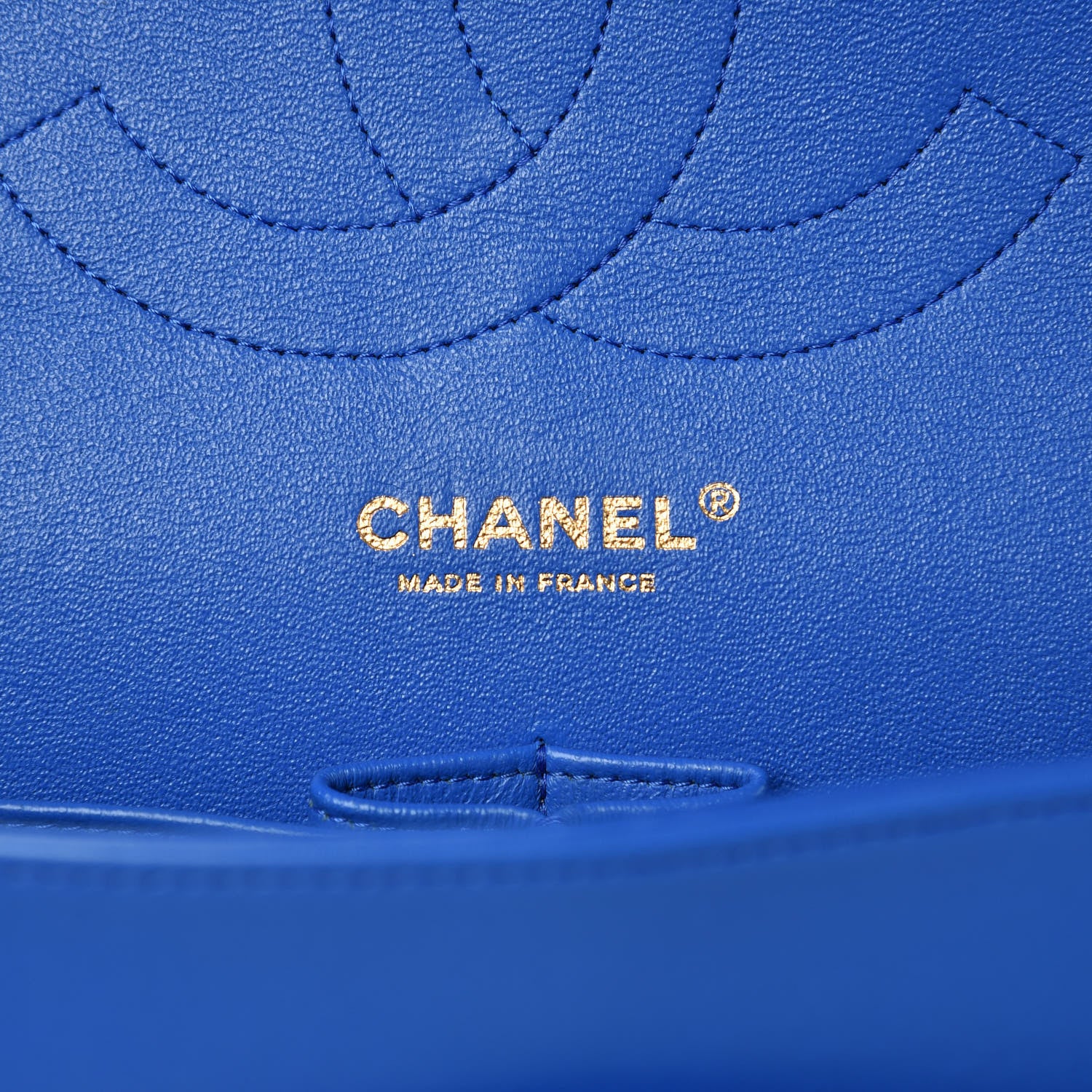 Chanel Lambskin Quilted Jumbo Double Flap Blue 6 of 9