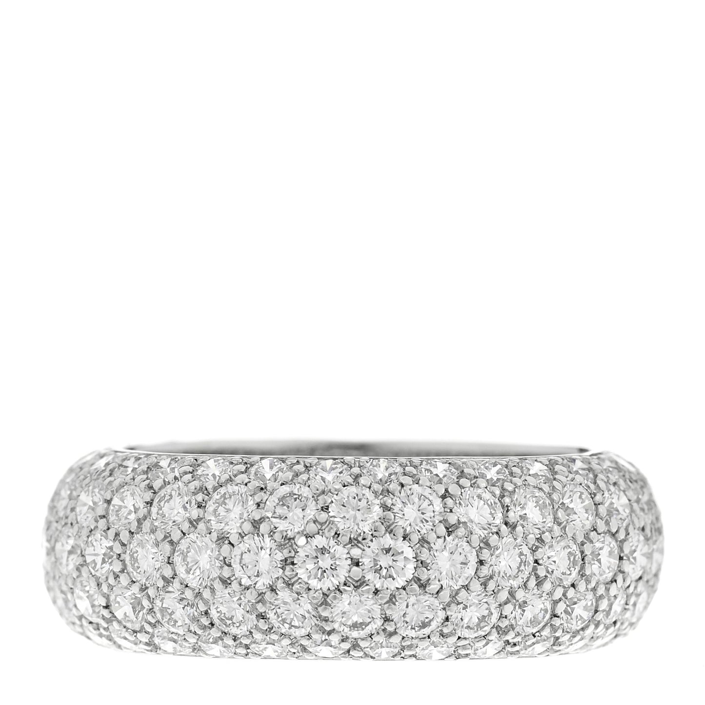 Platinum Diamond Five Row Etoile Band Ring 54 6.75