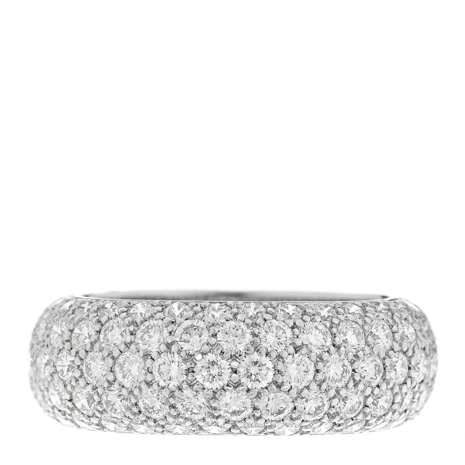 Tiffany Platinum Diamond Five Row Etoile Band Ring 54 6.75 1 of 4