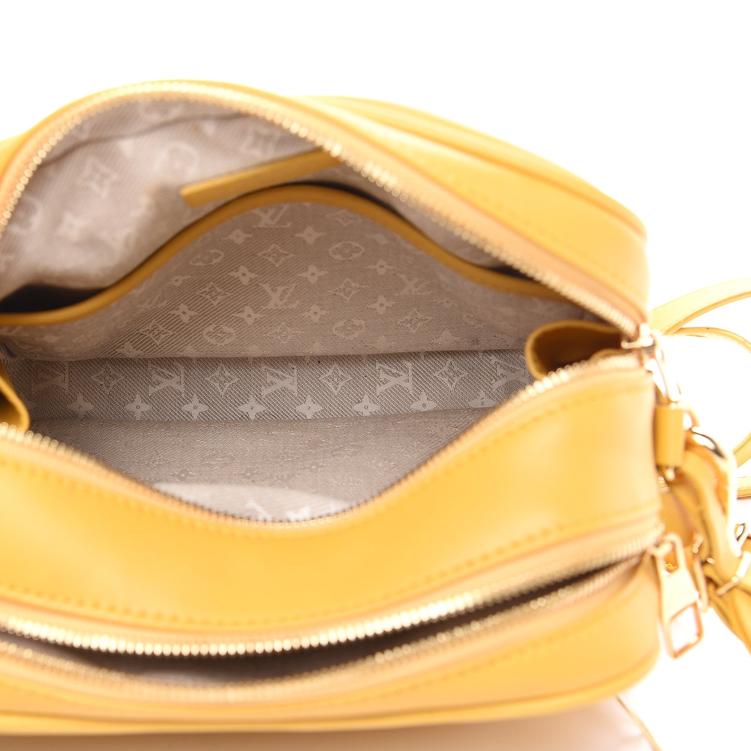 Louis Vuitton Supple Calfskin Paname Take Off Flight Bag Yellow 4 of 11