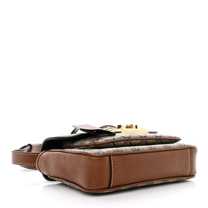 Gucci GG Supreme Monogram New Sakai Lux Calfskin Mini Padlock Flap Pocket Shoulder Bag Beige Ebony Black Cuir 4 of 10