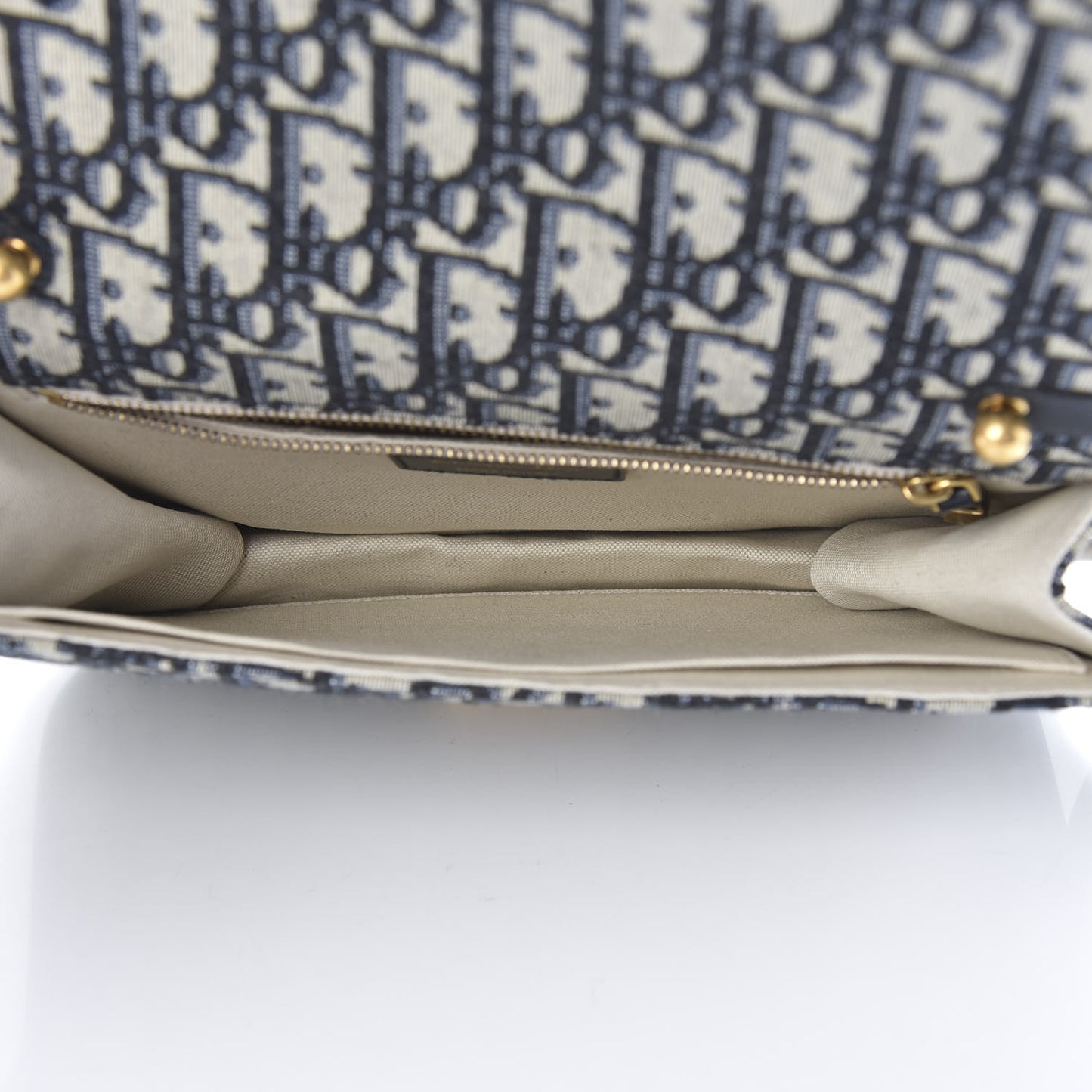 Oblique DiorAddict Flap Bag Navy Blue