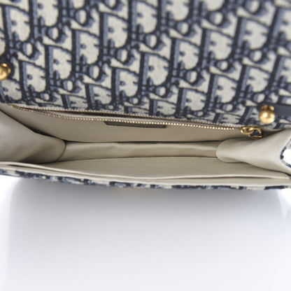 Christian Dior Oblique DiorAddict Flap Bag Navy Blue 4 of 9