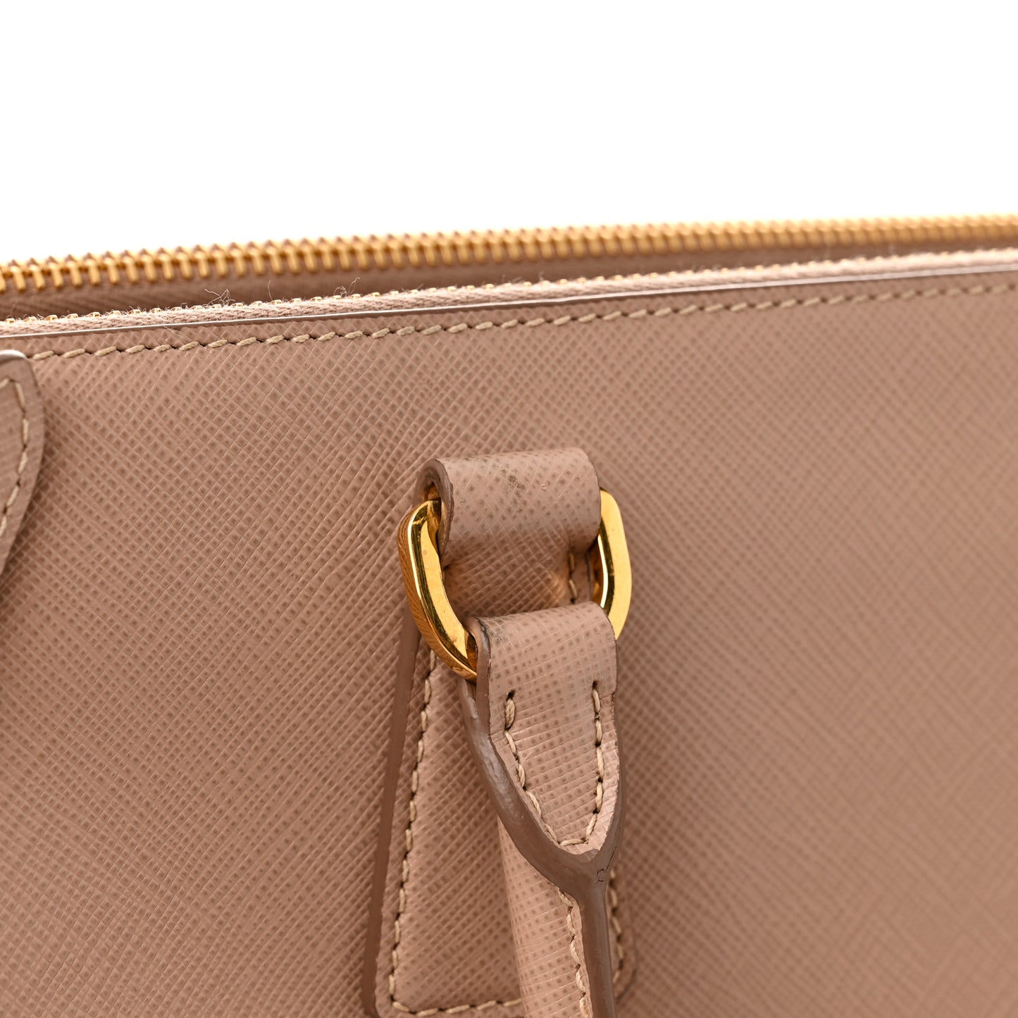Saffiano Lux Large Galleria Double Zip Tote Cammeo