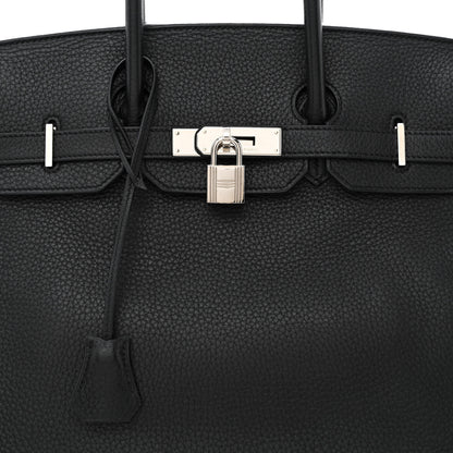 Hermes Taurillon Clemence Birkin 35 Black 8 of 11