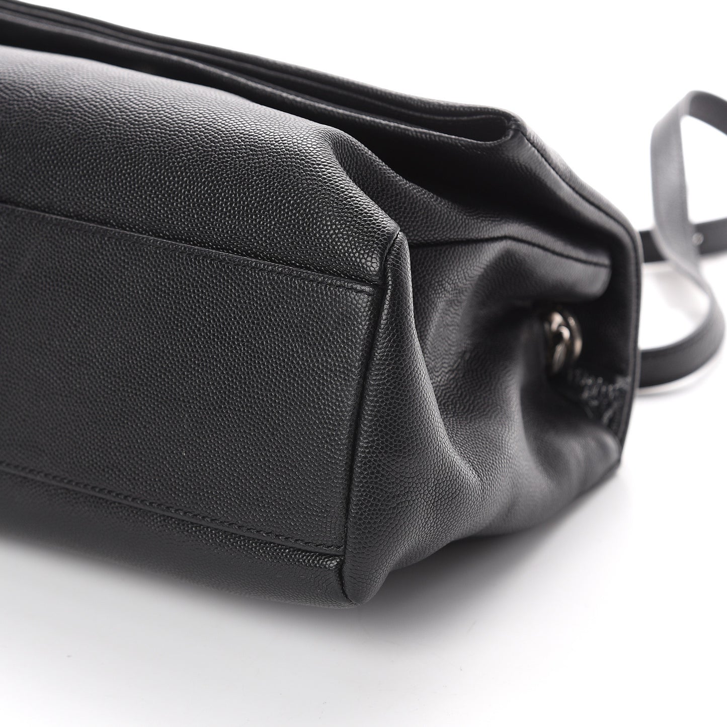 Grain De Poudre Medium West Hollywood Monogram Fold-Over Black